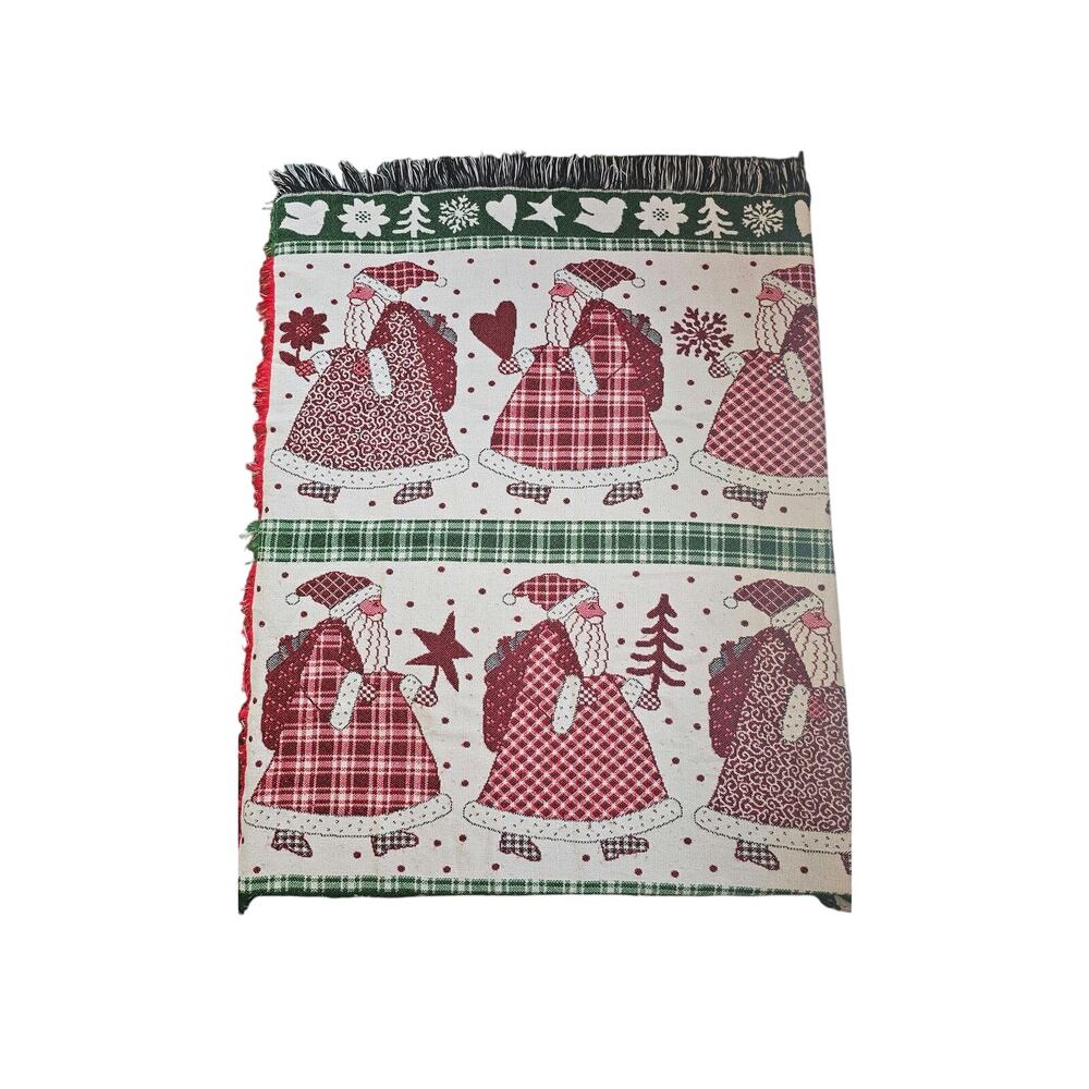 MH inc St Nicholas Santa christmas throw blanket APPROX 47x59